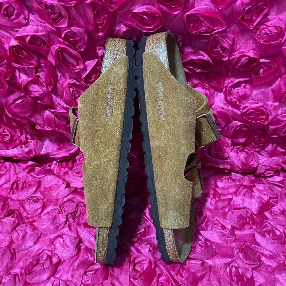 Birkenstock Tan Suede Sandals - Picture 3 of 7